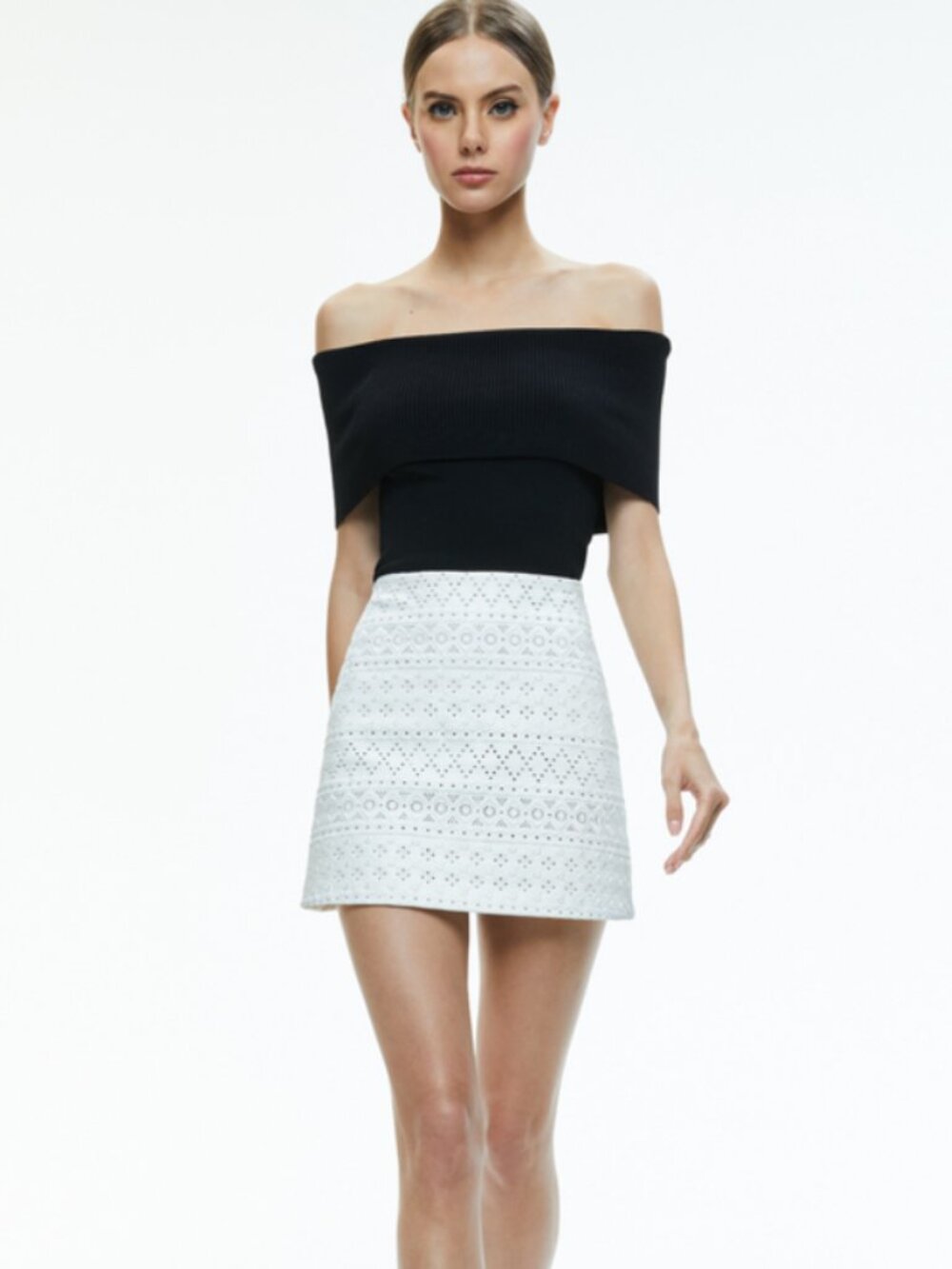 A&O Riley Embroidered Mini Skirt